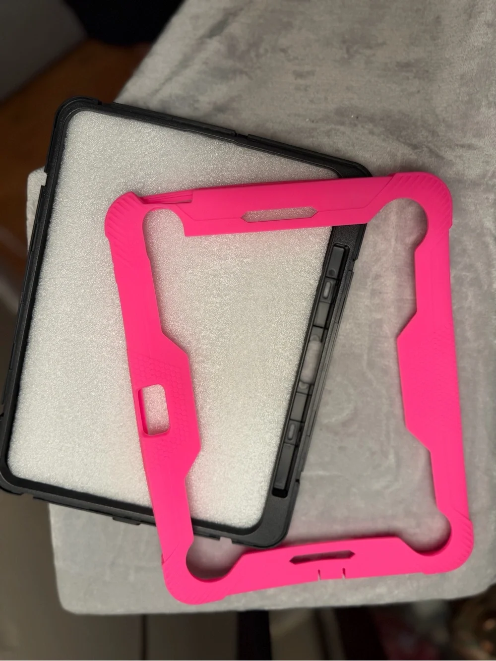 Hot Pink Rugged Tablet Case-fits iPad Air 11” comes w/1 glass screen protector